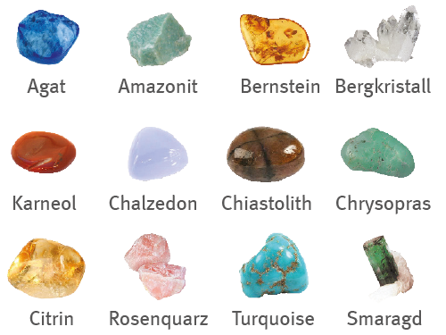 12 different precious stones